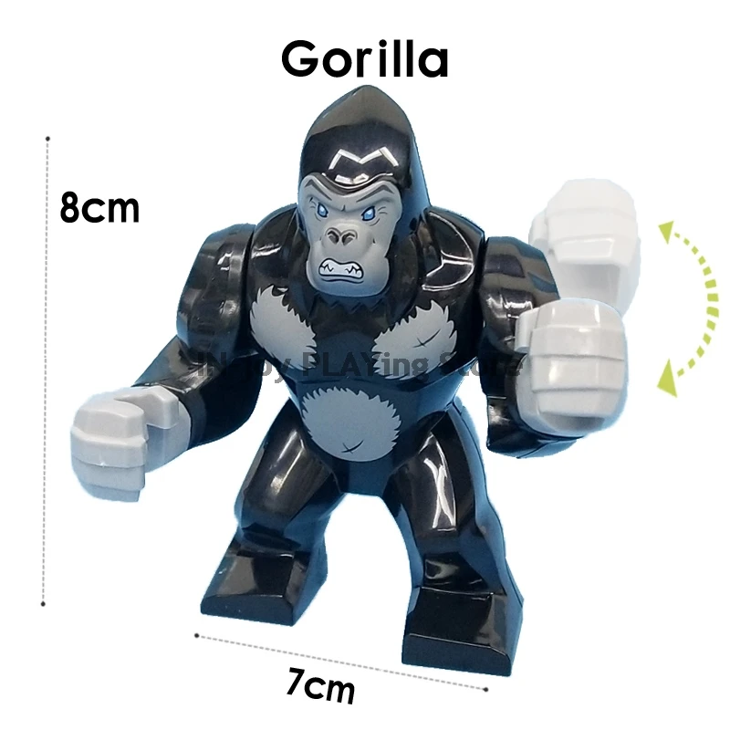 Sci- fi Movie Series GXL047 Animal Building Block War Wolves Godzillas Kong Monster Brick Educational Toy For Children Kids Gift