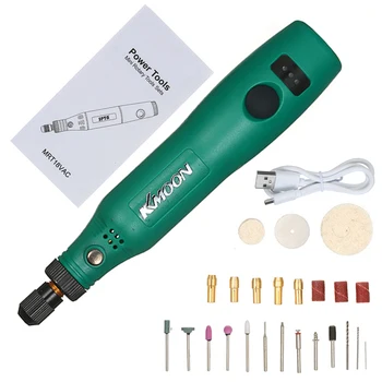 

KKmoon 18V 1.2W Mini Electric Grinder Set Cordless Grinding Machine Carving Engraving Pen Trimming Polishing Micro Drilling Tool