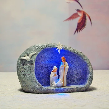 

RESIN OF JESUS' BIRTH GIFT OF JESUS CHRIST THE GOSPEL GIFT OF JESUS CHRIST BIRTH OF JESUS CONFIRMED IN CHRIST LOVE HOME DECOR