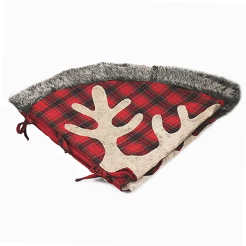 

48 inch new Christmas decoration flower lattice tree skirt big snowflake Christmas tree skirt tree bottom apron home decoration