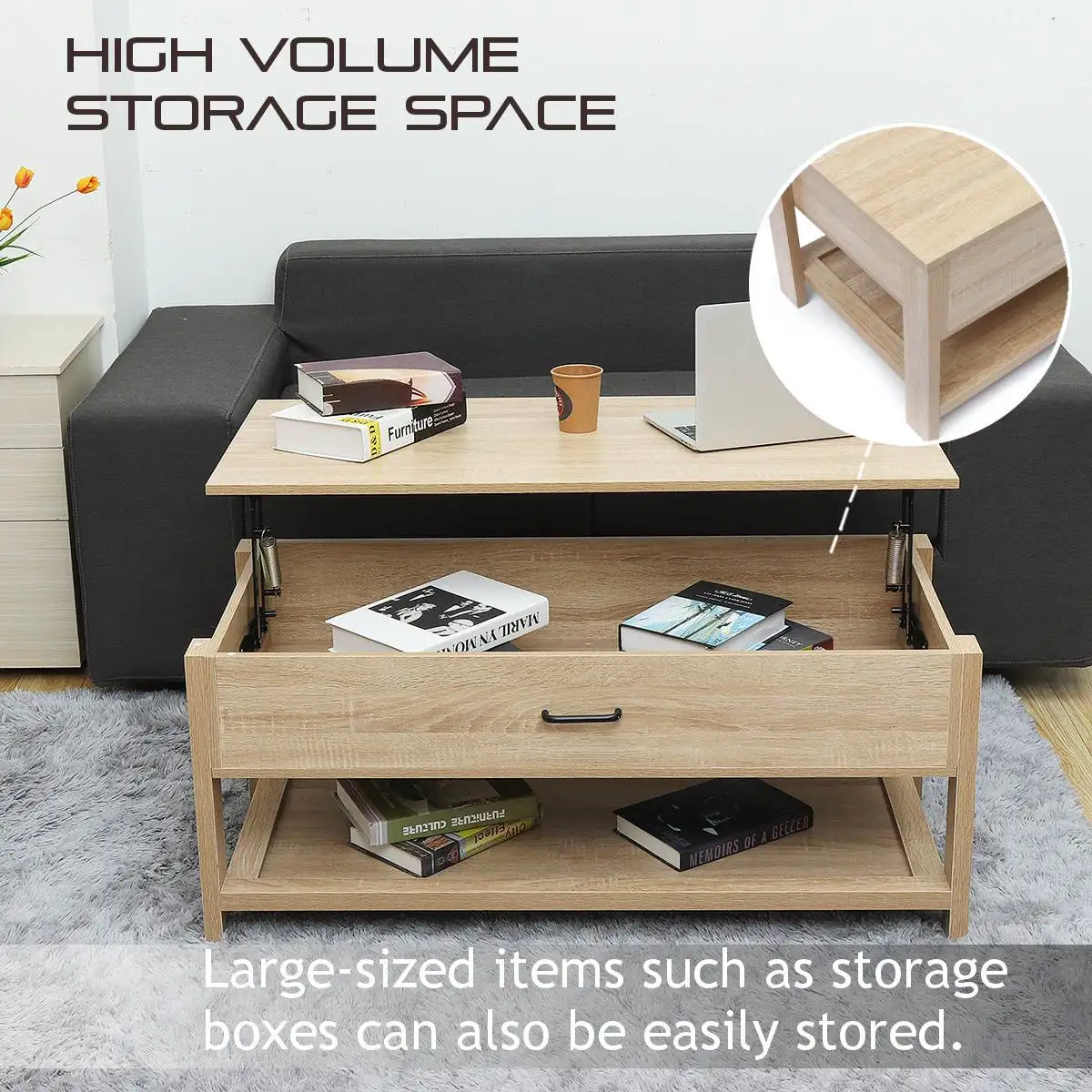 Modern Multifunctional Adjustable Lift Top Coffee Table Sofa Side Table Living Room Home Wooden Compartment Storage Furniture Coffee Tables AliExpress