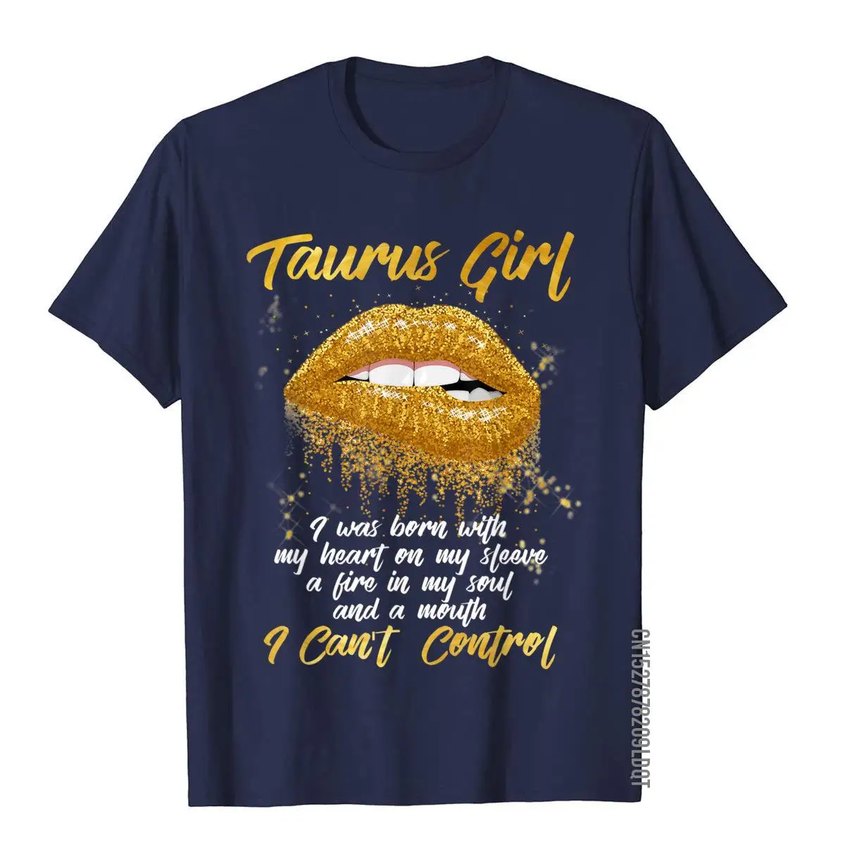 I'm a Taurus Girl Shirt Funny Birthday T-Shirt for Women__B12127navy