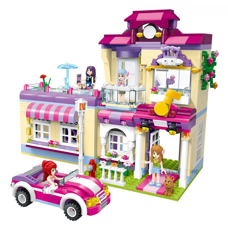 

Qman 2007 Star Training Center Set Friends Series with Mini figures Educational Building Blocks Toys For Girls DIY Gifts 487PCS