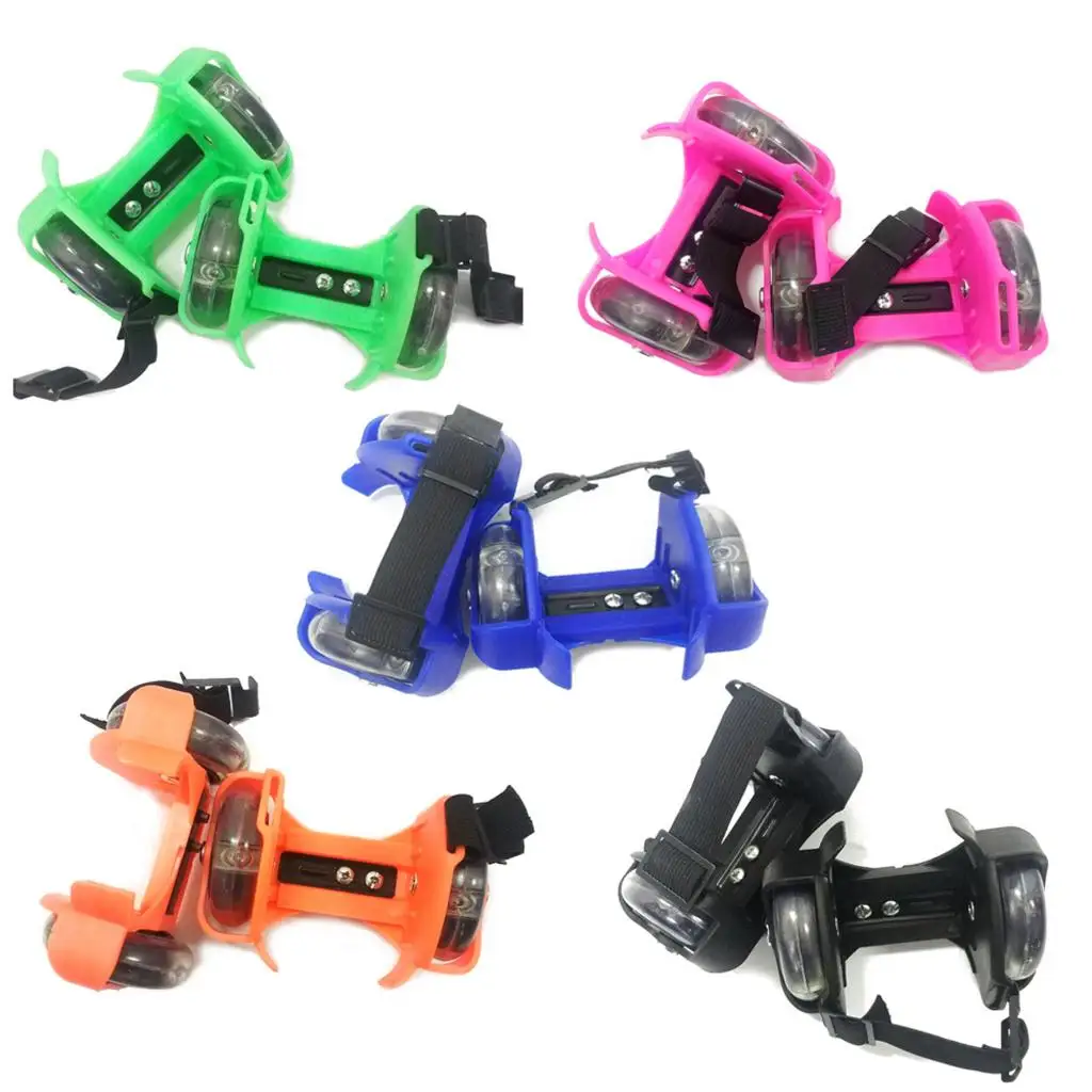 Light Up Flash Heel Wheel Roller Skates LED Kids Child Rollerskate Training Shoe Strap on Child Street Skating Roller Adjustable