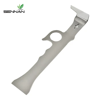 

SenNan 1 Pc Bee Tools Multifunctional Ring Starting Scraper Bee Knife Beekeeping Wooden Stainless Steel Cut Honey Knife