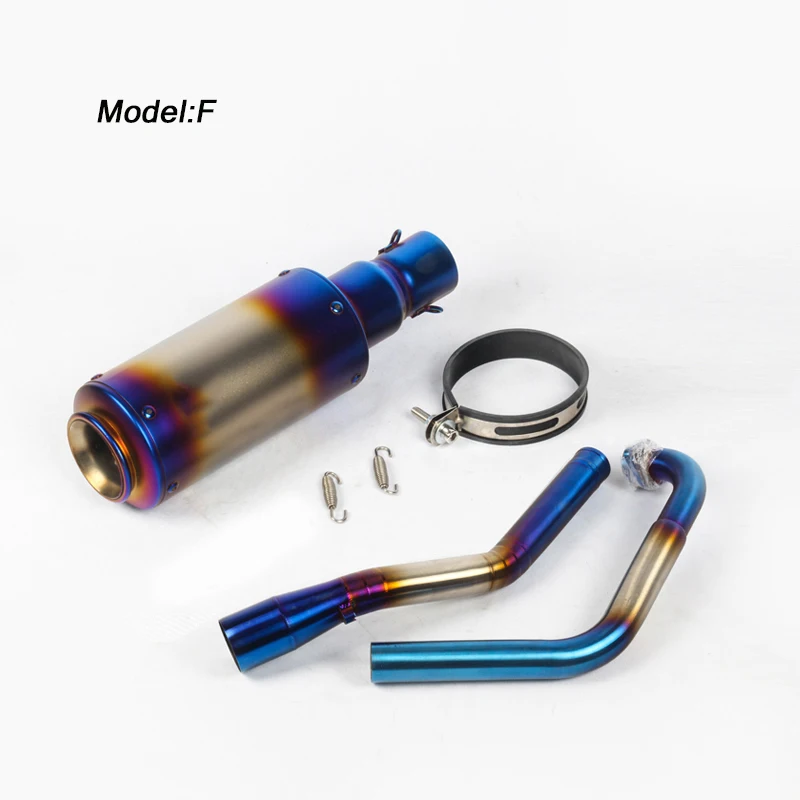 R15 V1 V2 MT125 мотоциклетная Передняя труба с глушитель выхлопной трубы без шнуровки для Yamaha R15 V1 V2 MT125 - Цвет: F