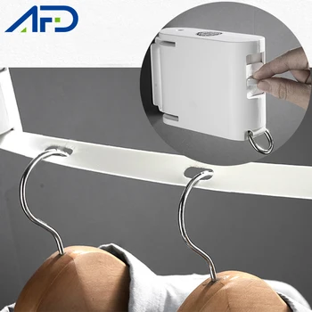 

Invisible Clothesline with Hanger Hole Retractable Clothesline Rope Telescopic Portable Indoor Drying Rack Balcony Clothes Line