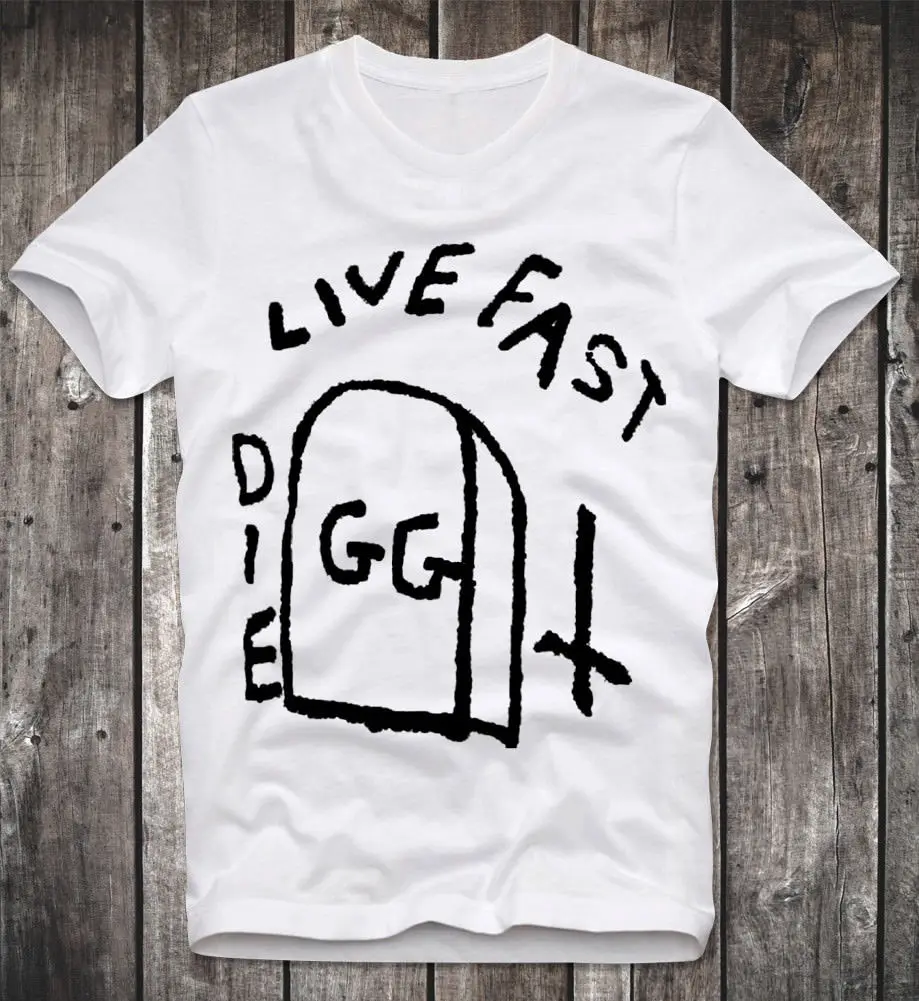 Футболка GG ALLIN PUNK ROCK MURDER JUNKIES LIVE FAST DIE TATTOO INK винтажная ретро-Футболка мужская