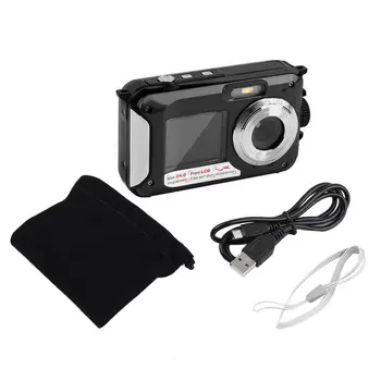 

2.7inch TFT Digital Camera Waterproof 24MP/48MP MAX 1080P Double Screen 16x Digital Zoom Camcorder HD268 Underwater Camera