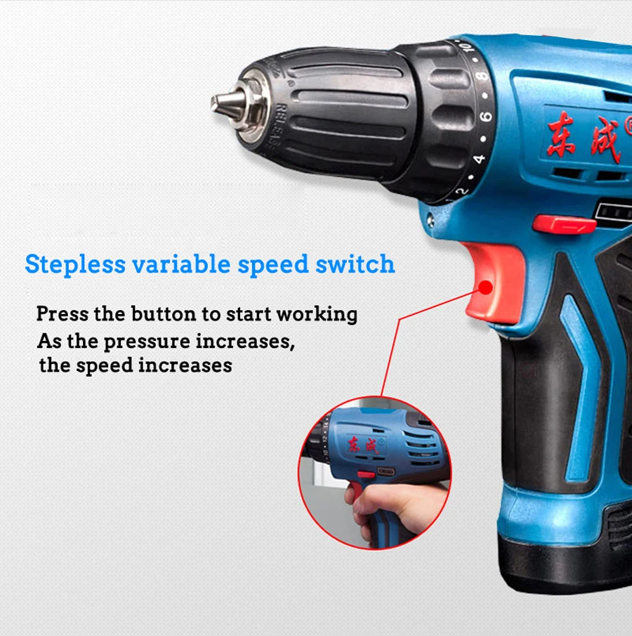 New Arrival 12V DC Lithium-Ion Battery Cordless Drill/Driver Power Tools Screwdriver Electric  Mini Drill with Battery Included
