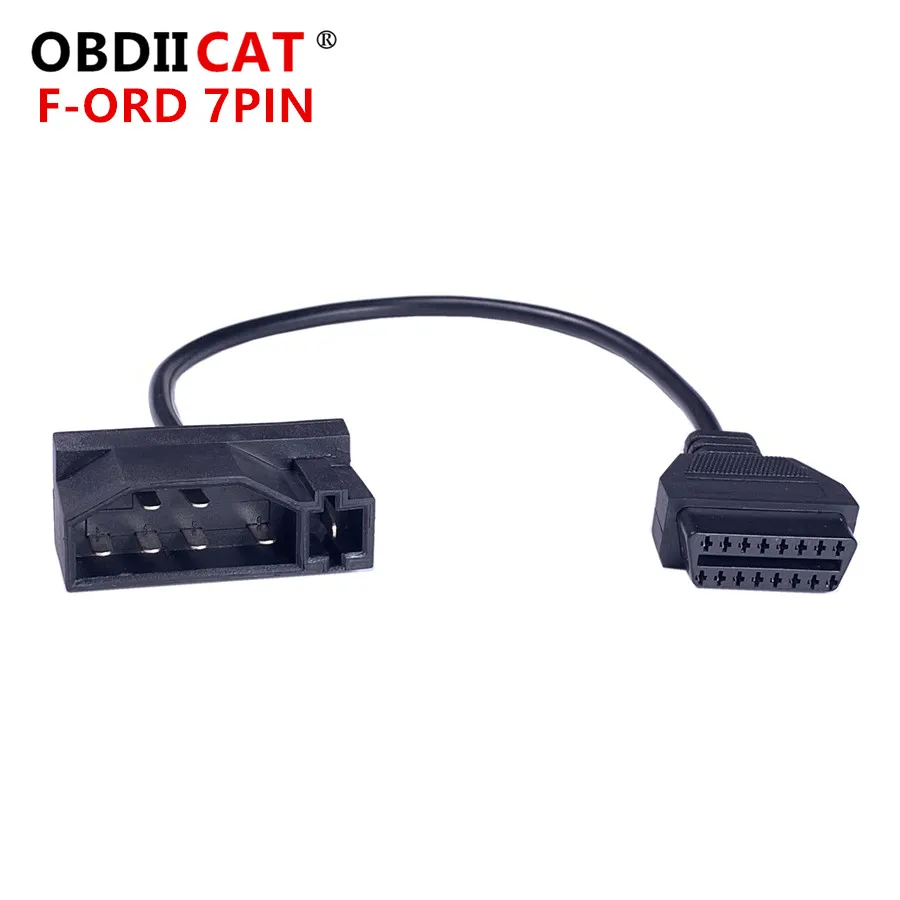 

Для Fo-rd 7 Pin OBDII 16 Pin гнездовой разъем передачи 7pin для Fo-rd 7Pin к OBD2 16Pin кабель конвертер