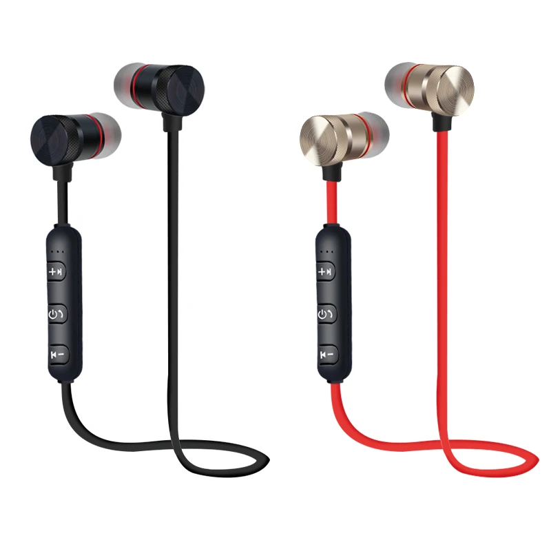 Bluetooth наушники Металлические Спортивные Беспроводные защита от пота магнитные