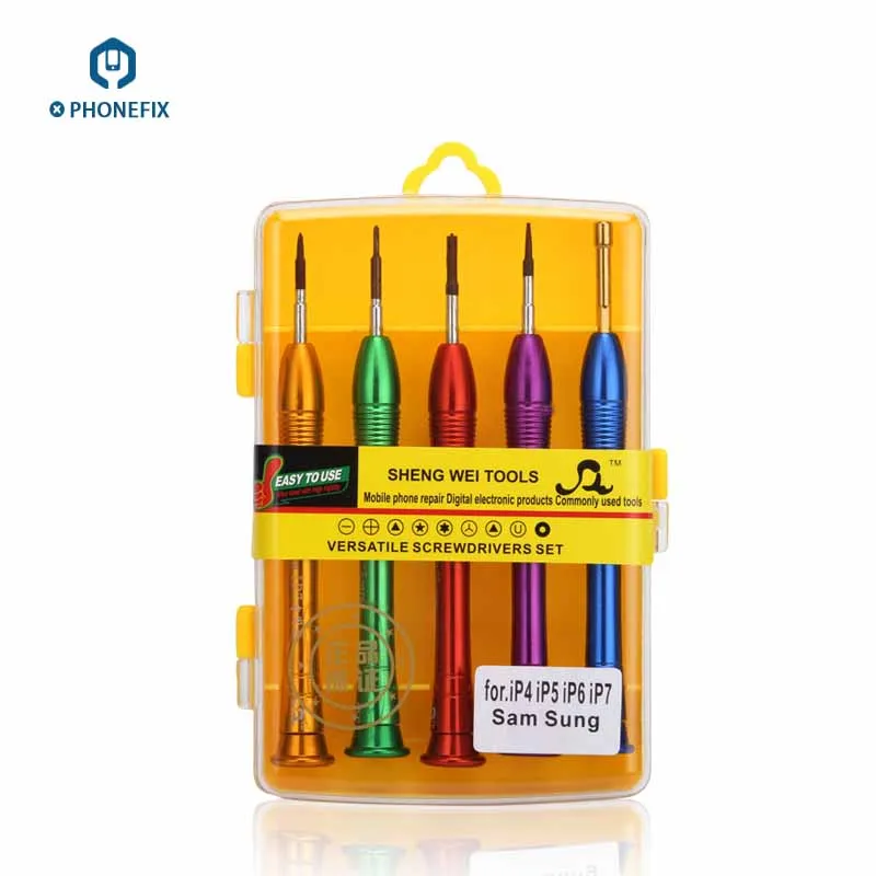 PHONEFIX 5 in 1Professional Screwdriver Kit Pentalobe Screwdriver Phone Opening Tool for iPhone iPad Computer Rpeair Tool Kit