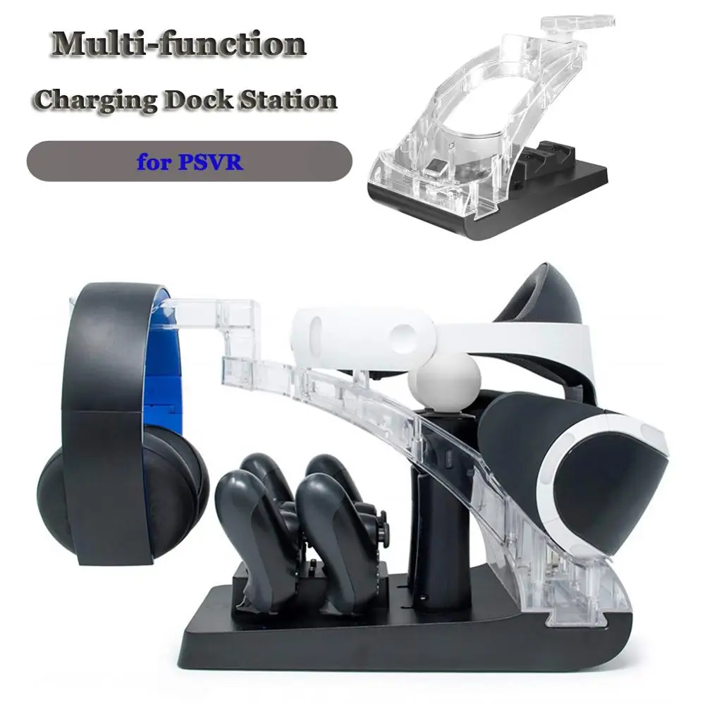 

Multi-function Showcase Charging Dock Station Display Stand Holder Controller Charging Dock for PS VR PS4 PS Move Controller
