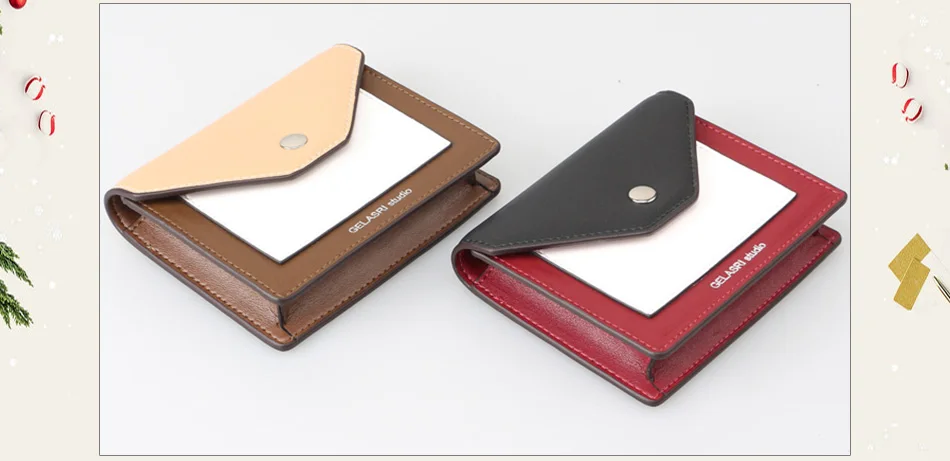 1 set Short wallet, silver clip, DIY, hand leather, business card bag, acrylic template version drawing