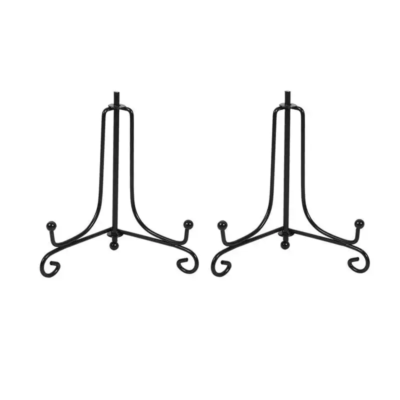 2 упаковки) Железный стенд, черный железный мольберт пластина дисплей фото держатель стенд, дисплей s фоторамки, кулинарные книги, декоративные Pl