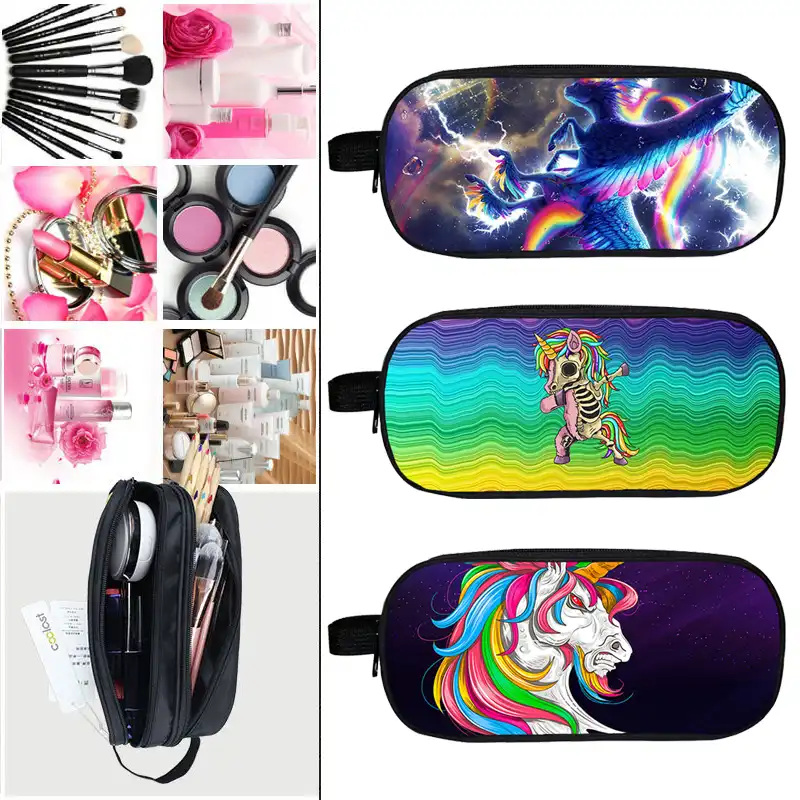 Dabbing Unicorn Pencil Case Bag Kids Boys Girls Stationary Cartoon Back To School Supplies Unisex Zipper Large Purse Organizer Cosmetic Bags Cases Aliexpress