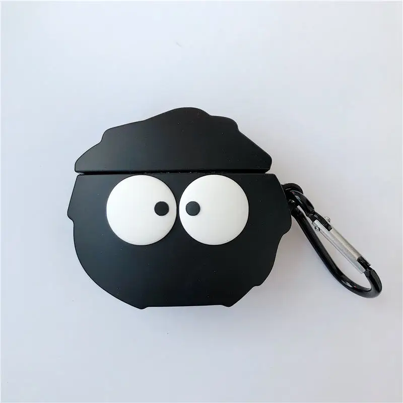 A Для Apple AirPods чехол 3D милый мультфильм Забавный Taiji поезд дракон черный угольный шарик Беспроводные наушники крышка для Airpods 2 - Цвет: A