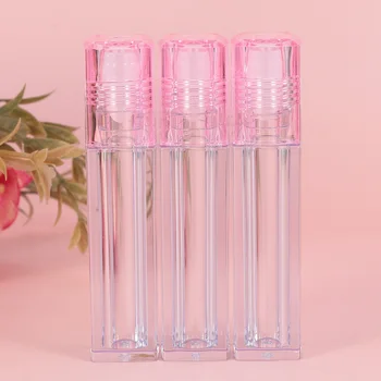 

1 Set 10Pcs Hydrating Lip Oil Vials Moisture Lip Refillable Roll-On Bottle Lip Oil Vials with Lid (Pink Cap)