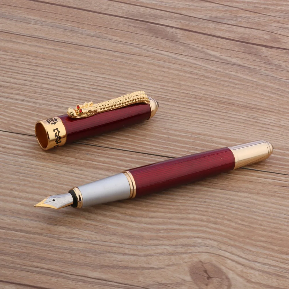 JINHAO 1000 роскошный подарок перьевая ручка loong с золотым наконечником | Канцтовары