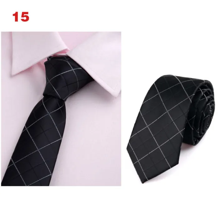Men Classic 6cm Thin Neck Ties Printed Jacquard Woven Necktie Business Party Accessories-OPK