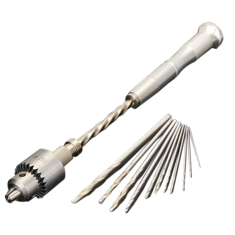 Semi-Automatic Mini Hand Drill Chuck Clamping 0.3-4.0Mm Reamer Pin Hole Hand Drill Hand Manual Drill