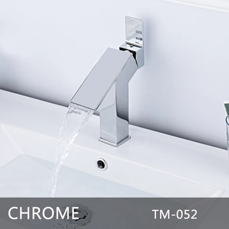 Chrome B SHBSHAIMY матовый черный смеситель для раковины роскошный хромированный смеситель для ванной комнаты с одной ручкой смеситель для горячей и холодной воды - Цвет: Chrome B