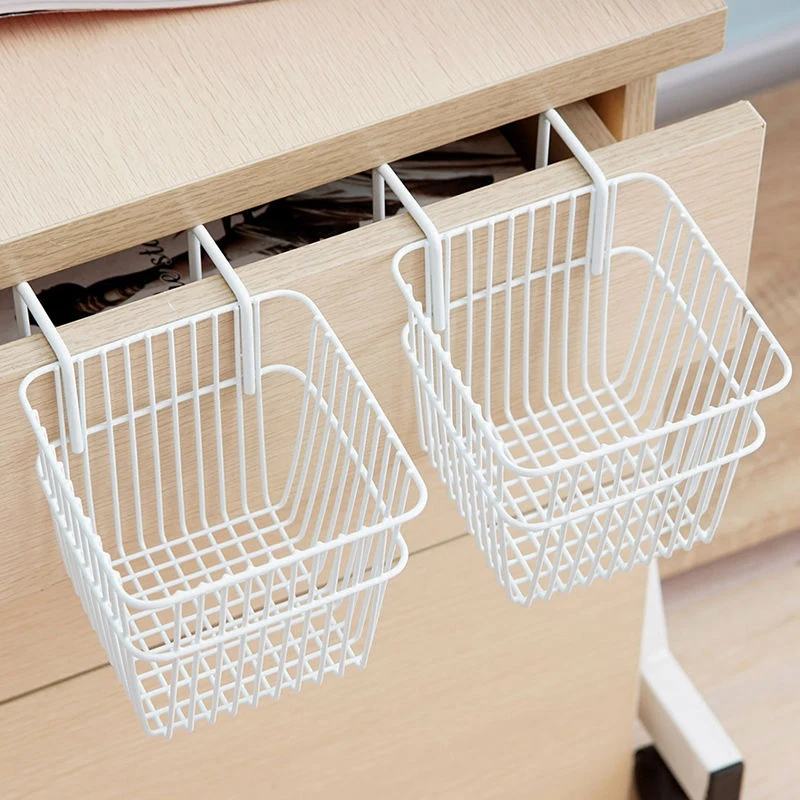 ABUI-2Pcs металлическая корзина для хранения дверца кухонного шкафа задняя вешалка для ящика ванная комната офис разное Органайзер стойка крюк Держатель