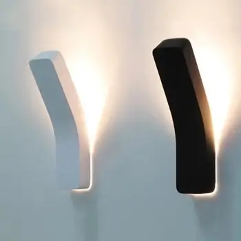 

E14 Simple LED Wall Lamp Curved Metal Iron Wall Lamp Holder for Hallway Corridor Bedroom Bedside Decor No Light Source