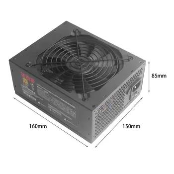 

1600W Switching Power Supply 6 Graphics Cards ETH Ant miner Mining Power AC 180-264V 50-60HZ Titanium Alloy 1600K