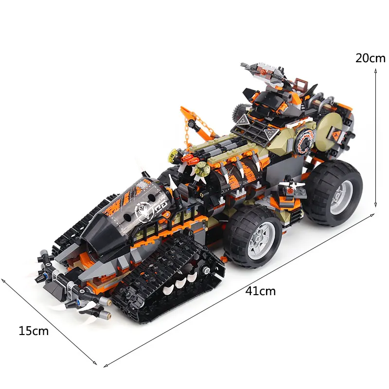 

New 1320pcs Compatible With Legoinglys 70654 Ninjaly dieselnaut tank Set building blocks bricks Kids Toys Christmas Gifts