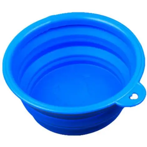 Собака складная миска из миска для воды портативная миска для собаки на открытом воздухе Поильник сопровождающих поставки Поильник пищевая миска - Цвет: blue