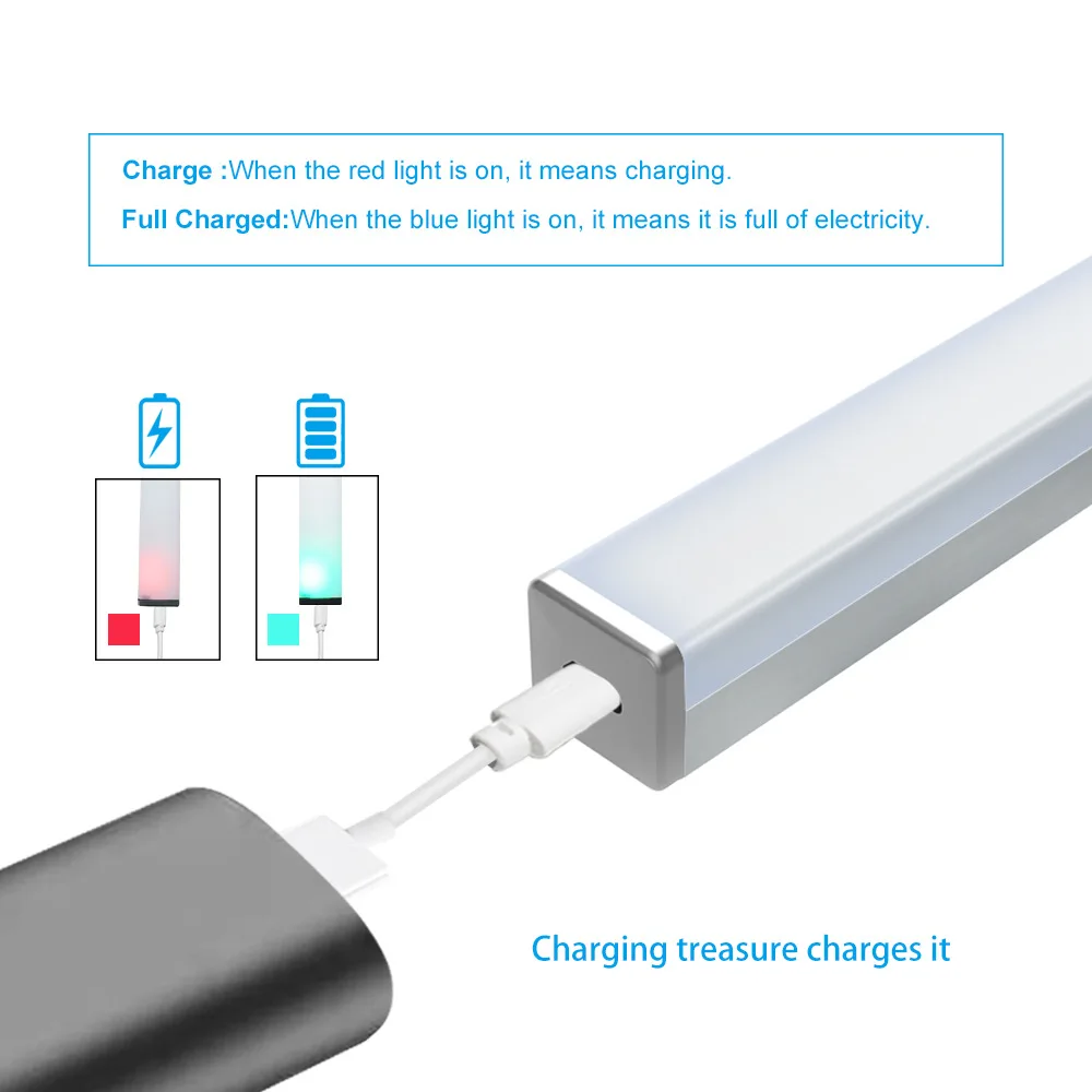 2020 светодиодный ночник с датчиком движения беспроводной USB Перезаряжаемый 20 30 40 50