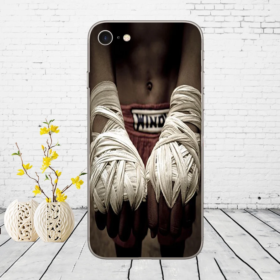 4 50DD Муай тайская борьба бокс Мягкий силиконовый чехол для iPhone 5 5S SE 6 6s 8 plus 7 7 Plus X XS SR MAX чехол - Цвет: 4