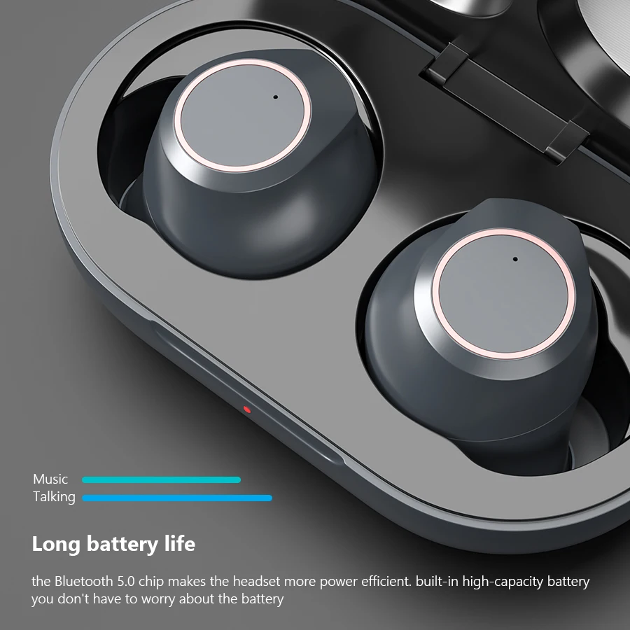 CBAOOO BD05 HD стерео TWS 5,0 в Bluetooth наушники, спорт сенсорное управление беспроводные наушники гарнитура с двойным микрофоном шумоизоляция