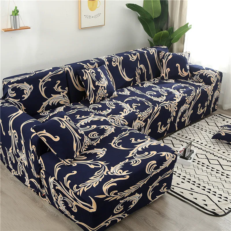 L-образные Угловые Чехлы для кресел с принтом эластичный стрейч секционный диван Чехол для дивана диван-шезлонг гостиная