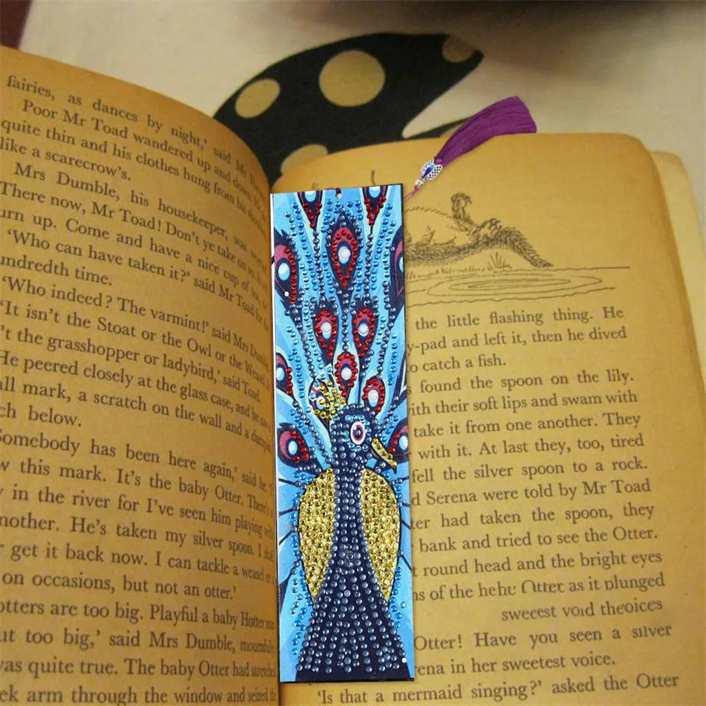 5D DIY алмазная живопись кожа Закладка с кисточкой книжные знаки особой формы Алмазная вышивка DIY ремесло традиционный китайский