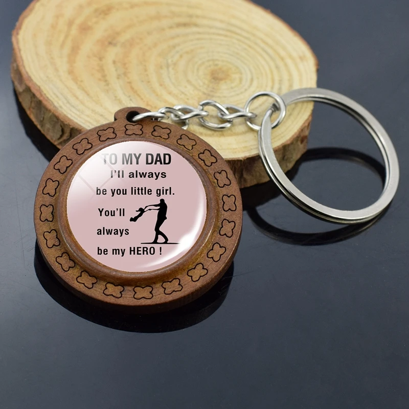 Porte Cles En Bois Pour Ma Fille Toujours Bemmemory You Ravisseur Citation Cabochon En Verre Bijoux Pendentifs D Amour Papa Maman Aliexpress