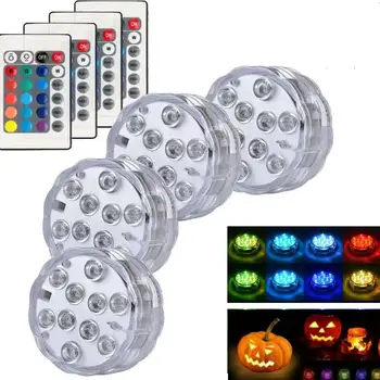 

Shisha Hookah Lamps Decorative Led Light Boundery 10 Colorful RGB Water Pipe with Remote Control Waterproof Smoking Accessories