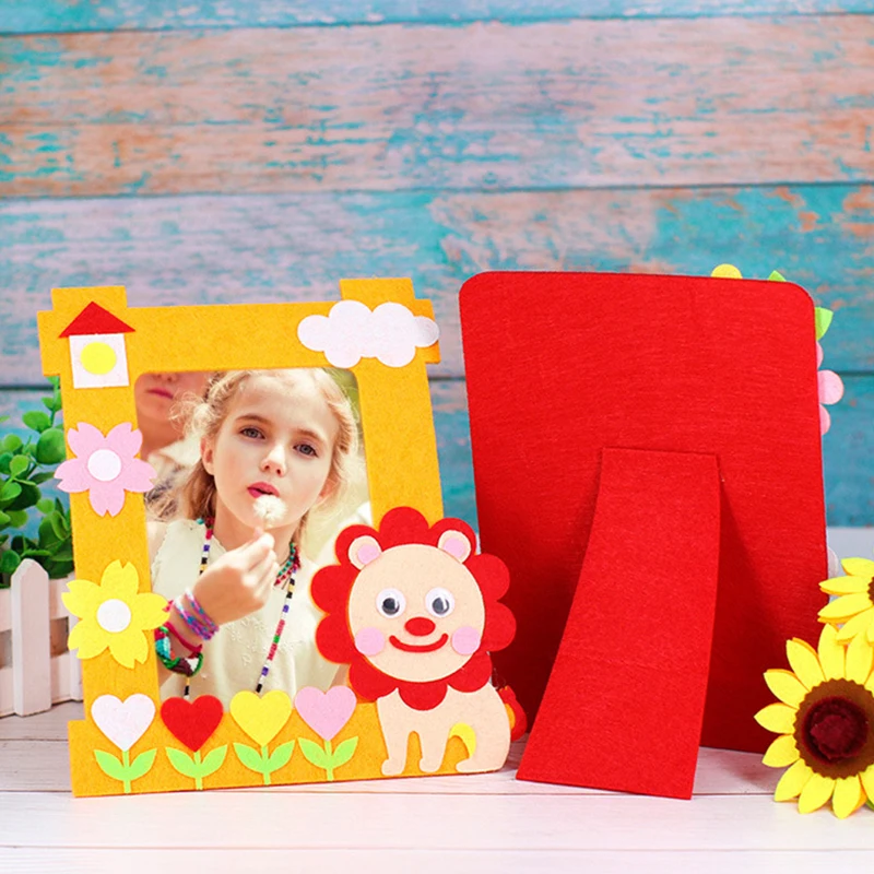 DIY Нетканая фоторамка 3D фоторамка Детские нетканые наклейки ручной работы DIY игрушки материал посылка игрушки для рукоделия