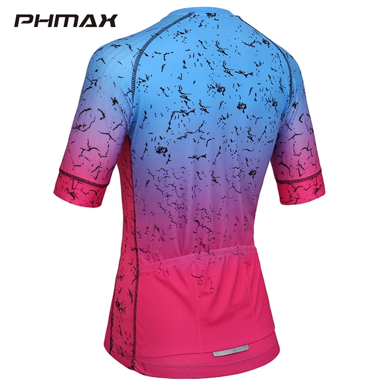 PHMAX дышащая рубашка для езды на велосипеде Лето короткий рукав MTB Одежда для езды на велосипеде анти-УФ для велоспорта Джерси женщин