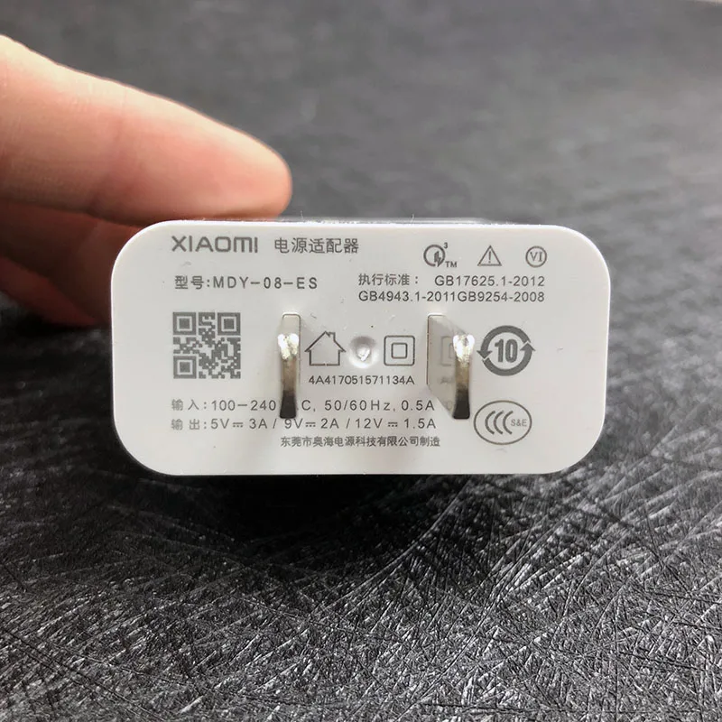 Оригинальное зарядное устройство xiaomi mi 9 12v1. 5a qc3.0 US Быстрая зарядка USB type c кабель для mi 9 se 6 6x mi x 2 2s max 2 3 a1 a2 mi 8 mi 6 5S