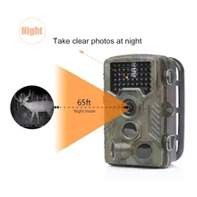 PDDHKK охотничья камера для охоты с поддержкой карты макс. 32 Гб с 2,4 дюймовым tft-экраном IP56 Водонепроницаемая камера ночного видения