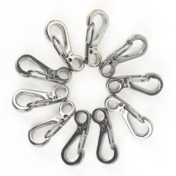 

10Pcs SF mini spring hike survive paracord clasp hook tactical EDC keyring backpack hang Quickdraw Carabiner camping gear #ND