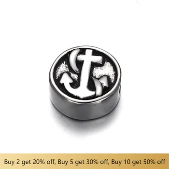 

316L Stainless Steel Oblate Anchor Bead Polished 2mm Spacer Beads Metal Charms Accessories DIY Bracelet Jewelry Making