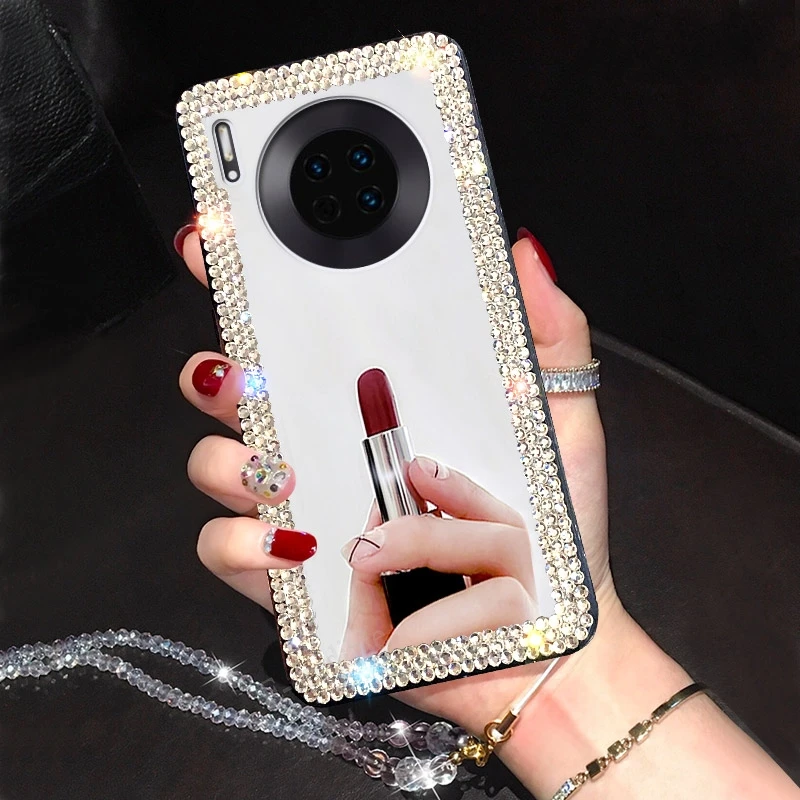 Mirror Diamond Case for Huawei Honor 20 10 Lite 10i 9X 8X 8C 8S 7C 7A P40 P30 P20 Mate 30 Pro View P Smart Z Cover |