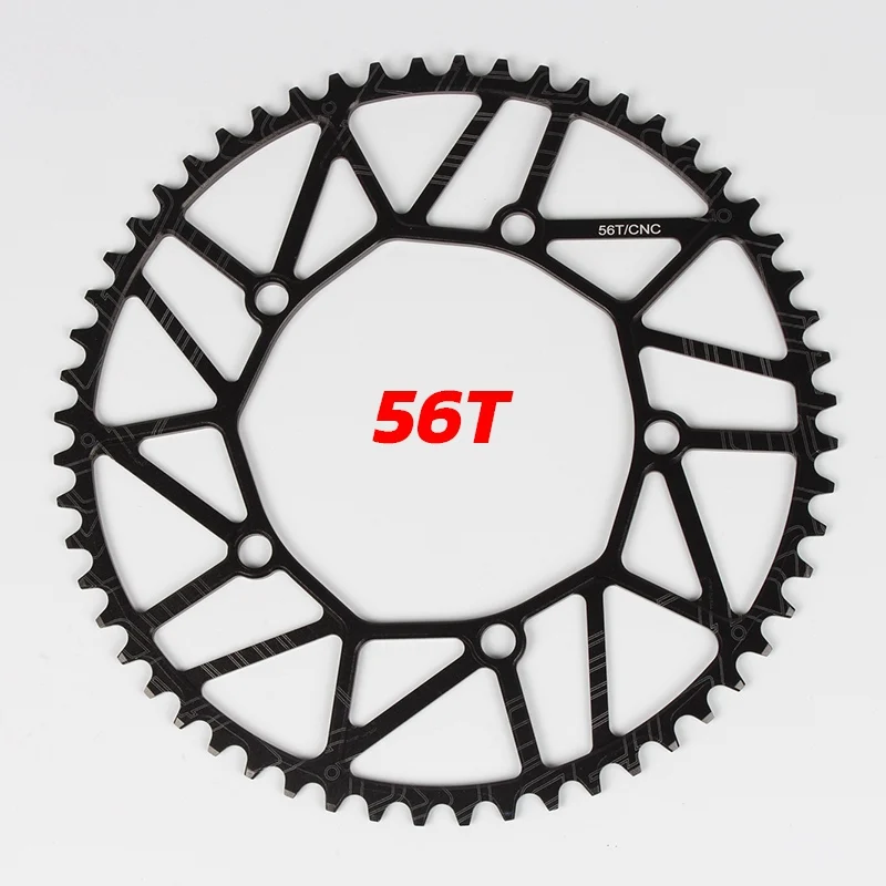 56T Black 50T 52T 54T 56T 58T круглые Узкие Широкие зубья маленькая велосипедная Звездочка 130BCD Складная велосипедная шатунная пластина кольцо цепи - Цвет: 56T Black