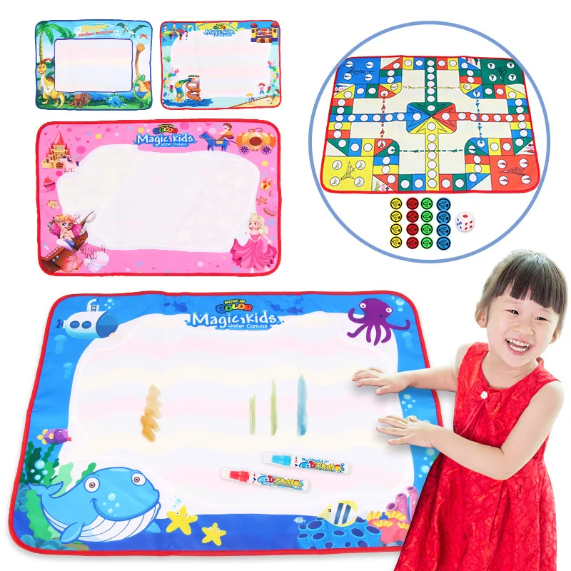 

Children Rainbow-colored Magic Canvas Aeroplane Chess Game Doing Homework Blanket Graffiti Painted Children'S Educational Early