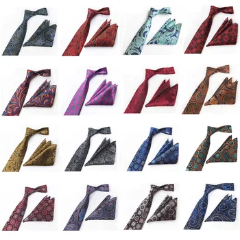

Mens Geometric Floral Paisley Necktie Handkerchief Pocket Square Hanky Tie Set HZTIE0502