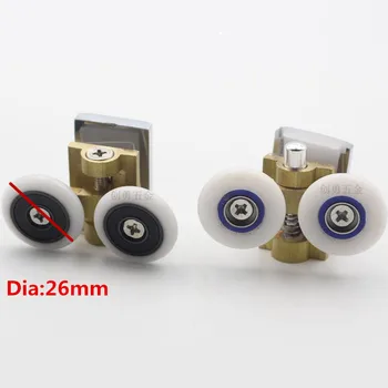 

8* Shower Rooms Cabins Pulley &Shower Room Roller /Runners/Wheels/Pulleys Diameter 22MM (4double top +4 singel bottom )